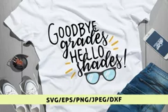 Good Grades Hello Shades - Summer SVG EPS DXF PNG Cut Files Product Image 1