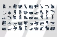 Political divisions of the US. Denim and leather zebra print Product Image 5