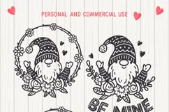 Valentine Gnome svg , Gnome with floral decor Svg, Valentine Product Image 12