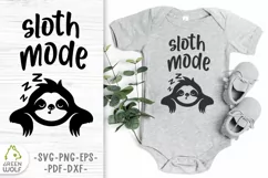 Baby sloth svg Baby bodysuit svg Baby animals svg Funny svg Product Image 1