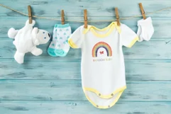 Rainbow Clip Art Watercolor PNG Sublimations Baby Infant Product Image 5