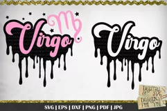 Dripping Virgo Zodiac svg | Virgo svg | Zodiac signs Product Image 1