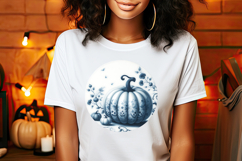 Cute Halloween pumpkin clipart |Coquette bows shirt designs Product Image 2