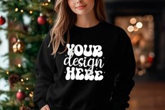 Gildan 18000 Women Sweatshirt Mockup Christmas Sweatshirt Product Image 1
