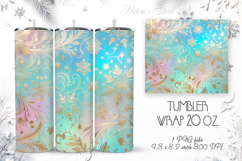 Christmas tumbler wrap 20oz sublimation png| Magic snowflake Product Image 1