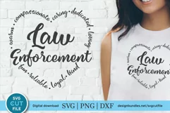 Law enforcement svg - a police svg file for a woman / female Product Image 1