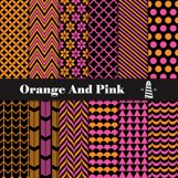 Pink And Orange Digital Paper Product Image 1