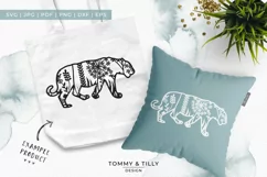 Tiger Meadow Animal - Papercut Template SVG EPS DXF P Product Image 3