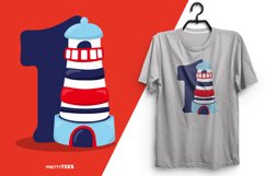Nautical Number 1 T-Shirt Design | Sublimation T-Shirt Product Image 6