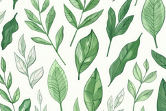Leaves Pattern Background Wallpaper Product Image 1