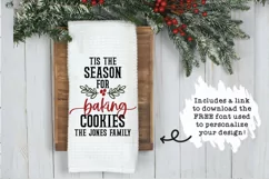 Christmas Tea Towel SVG | Tis The Season For Baking Cookies Product Image 2