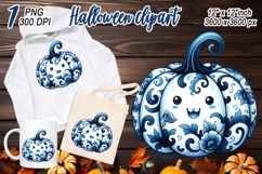 Cute Halloween pumpkin clipart |Coquette bows shirt designs Product Image 1
