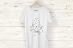 Love Pizza SVG Cat SVG Cut File Cute pizza Fanny cat Product Image 2