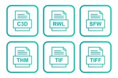 Set Of File Formats Icons Product Image 1