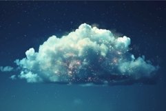 Mystical starry cloudscape at night Product Image 1
