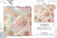 Christmas tumbler wrap 20oz sublimation png| Magic snowflake Product Image 1