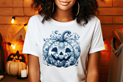 Cute Halloween pumpkin clipart |Coquette bows shirt designs Product Image 2