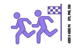 Colored Race Icon Product Image 1