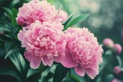 Fragrant Pink peonies. Generate ai Product Image 1