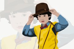 Dressed Up Kid Vector Illustration Product Image 3
