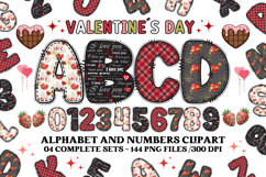Valentines Day Seamless Patterns, valentine doodle letters Product Image 2
