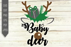 Baby Deer Svg. First Christmas Svg. Baby Christmas Svg Product Image 2