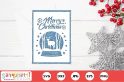 Deer greeting card | Christmas cut out card SVG Product Image 1