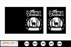 Deer greeting card | Christmas cut out card SVG Product Image 2