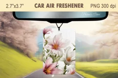 Spring flowers Air Freshener Car|Car air freshin sublimation Product Image 1