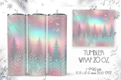 Christmas tree tumbler wrap 20oz sublimation | Magic forest Product Image 1