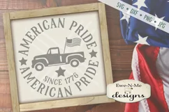 American Pride Vintage Truck SVG DXF Files Product Image 1
