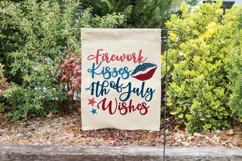 Firework Kisses 4th of July Wishes SVG Cut File - Patriotic Product Image 4
