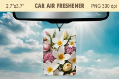 Spring flowers Air Freshener Car|Car air freshin sublimation Product Image 2