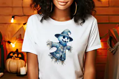 Funny Halloween garden scarecrow clipart t shirt designs png Product Image 3