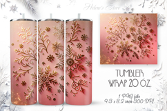 Christmas tumbler wrap 20oz sublimation png| Magic snowflake Product Image 1