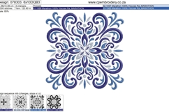 Decorative Quilt Blocks No3 Embroidery Design Product Image 7
