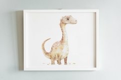 Watercolor Cute Gallimimus Dinosaur Cartoon Product Image 1