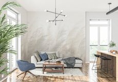 Wall mockup - Wallpaper mockup - Living room scene Product Image 3