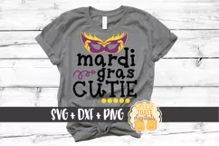 Mardi Gras Cutie - Kid Mardi Gras SVG PNG DXF File Product Image 1