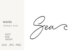 lettering sea waves, typography svg logo, text Product Image 1