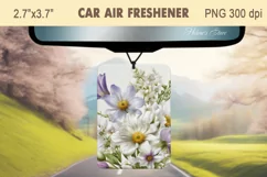 Spring flowers Air Freshener Car|Car air freshin sublimation Product Image 2