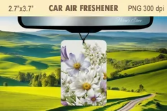 Spring flowers Air Freshener Car|Car air freshin sublimation Product Image 1