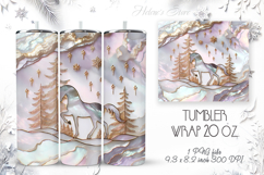 Christmas unicorn tumbler wrap 20oz sublimation |Magic horse Product Image 1