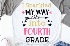 I Sparkled My Way into Fourth Grade Svg, Girl 4th Grade Svg Product Image 1