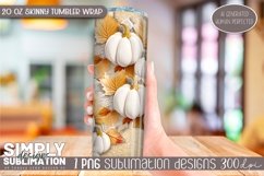 3D Seamless Sublimation Skinny Tumbler Wrap| 20oz | Png Product Image 2