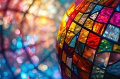 Stained Glass Bowl Side View Background Wallpaper Product Image 1