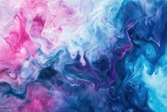 Ethereal fluid art pattern with pink and blue hues Product Image 1