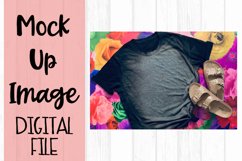 Black Bleached Tee Mock Up Product Image 1