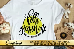 Hello Sunshine SVG Cut File Summer SVG Beach Vibes SVG Product Image 1