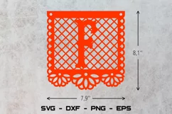 Feliz navidad banner svg, Papel picado banner svg Product Image 3